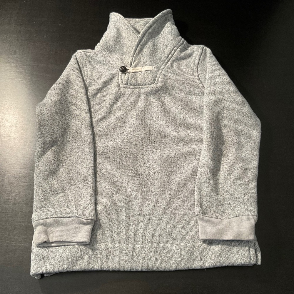 OshKosh B'gosh Boys Gray Knit‎ Pullover Sweater Shawl Collar Size 7